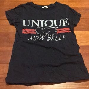 Navy blue shirt with designs